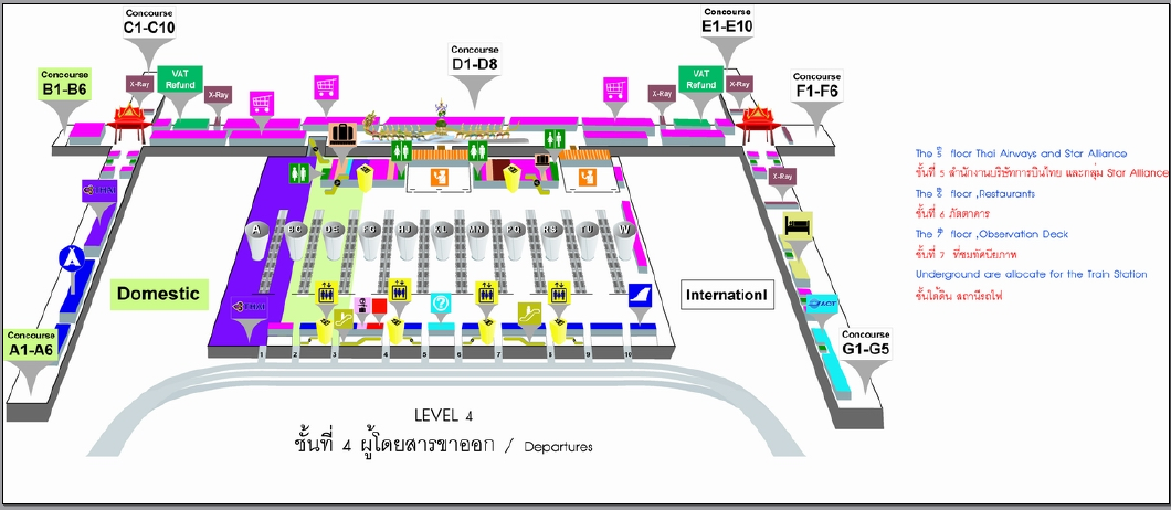 Map of Bangkok airport