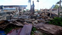 Damage from tsunami