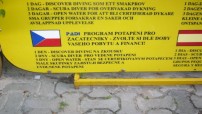 Diving center - czech sign